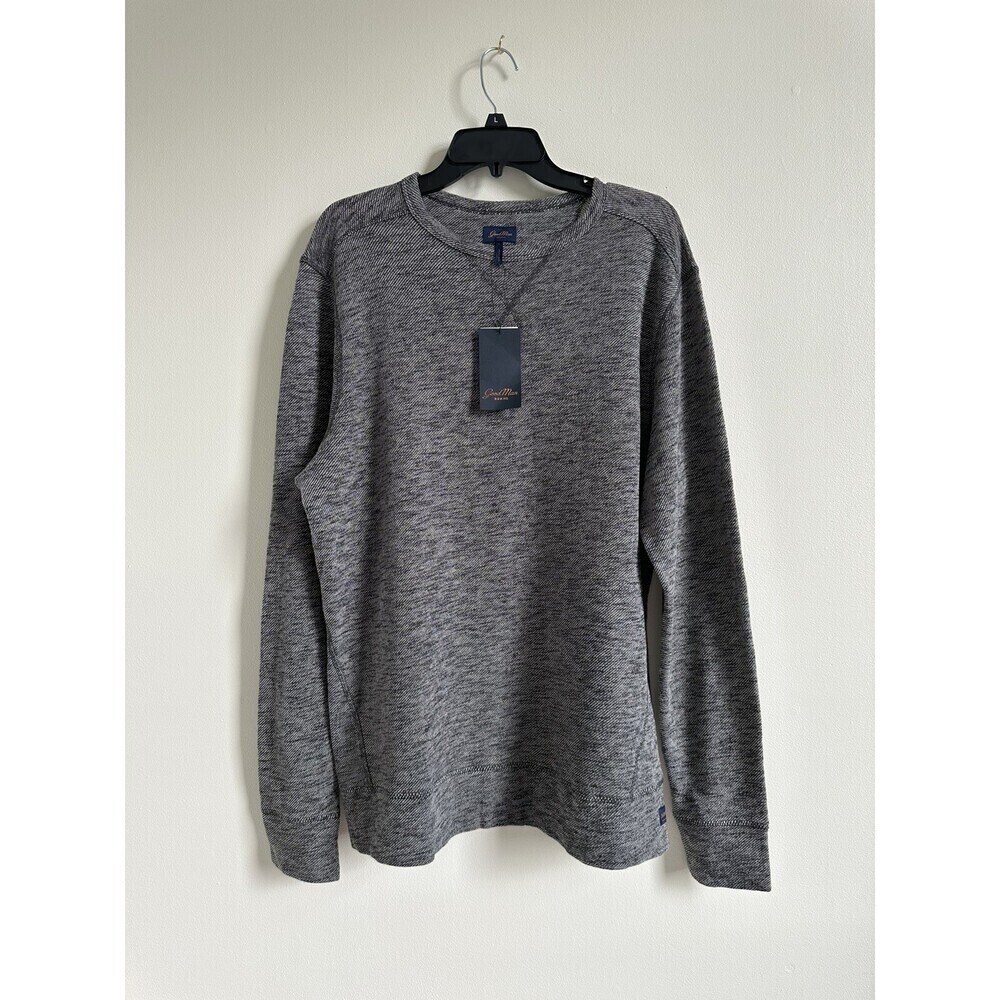 Good Man Brand Vintage Microlight Slub French Terry Crew Sweatshirt Grey L $140